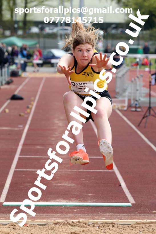 Long jump, 2021 NECAA Middlesbrough Open Meting, Sunday, May 9th. Photo: David T. Hewitson/Sports for All Pics